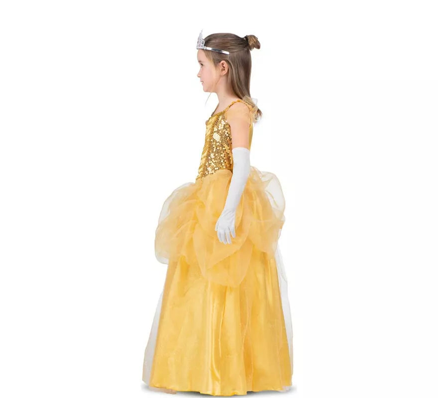 Translation missing: de.Disfraz de Princesa Bella amarilla para niña