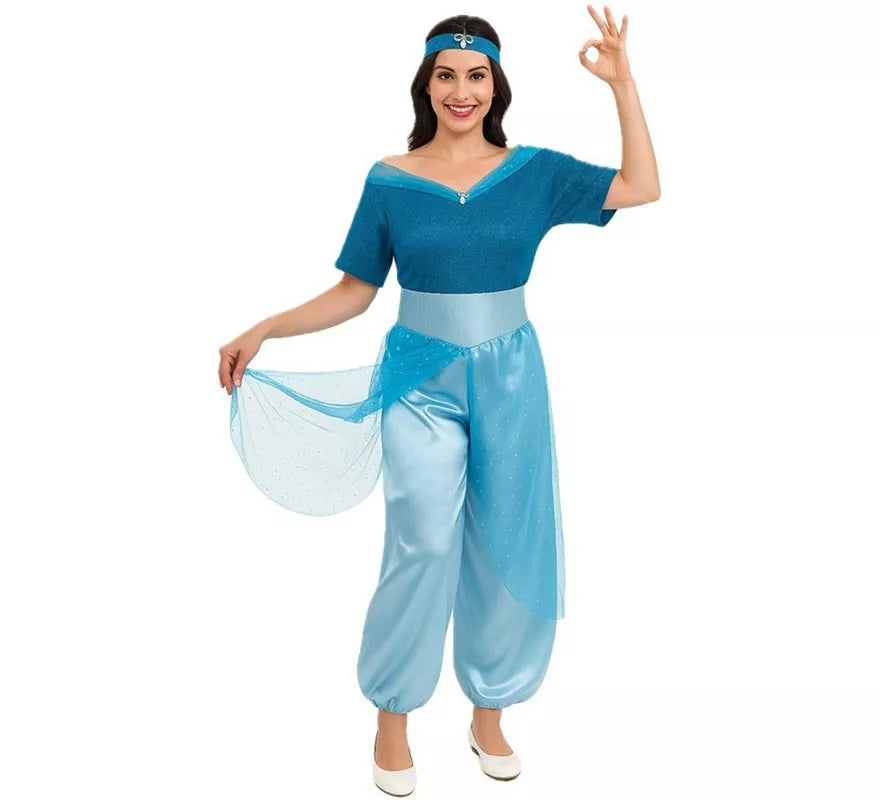Translation missing: de.Disfraz de Princesa del Desierto Azul para mujer