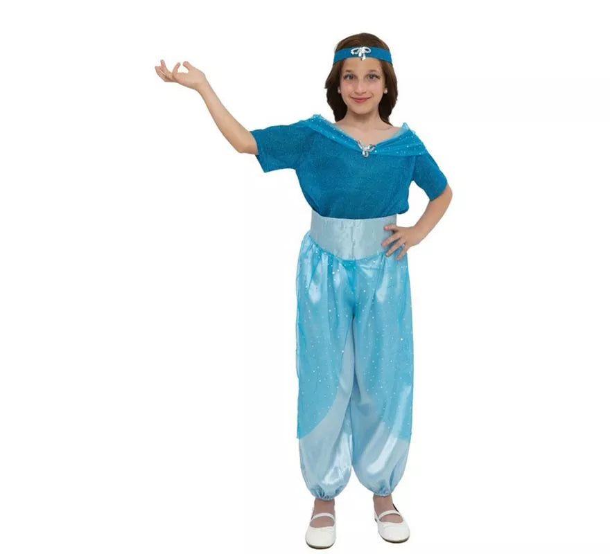 Translation missing: de.Disfraz de Princesa del Desierto Azul para niña