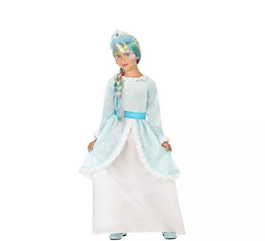 Translation missing: de.Disfraz de Princesa del Hielo Azul para niña