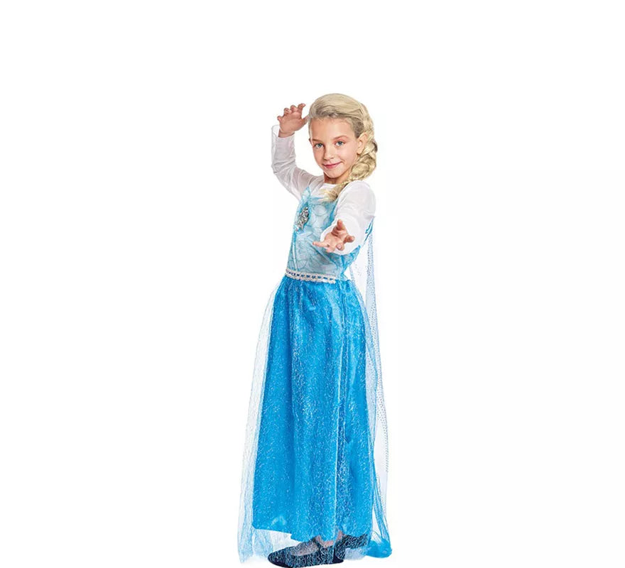 Translation missing: de.Disfraz de Princesa del Hielo Azul para niña
