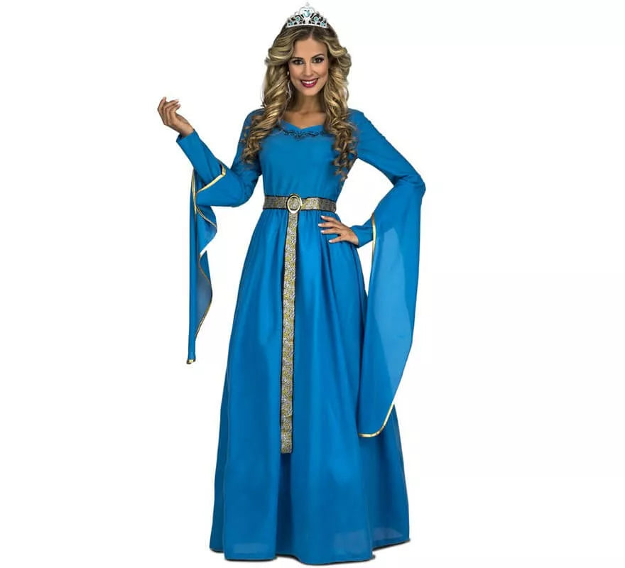 Translation missing: de.Disfraz de Princesa Medieval Azul para mujer