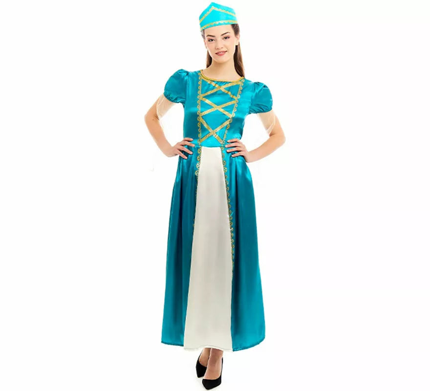 Translation missing: de.Disfraz de Princesa Medieval azul para mujer