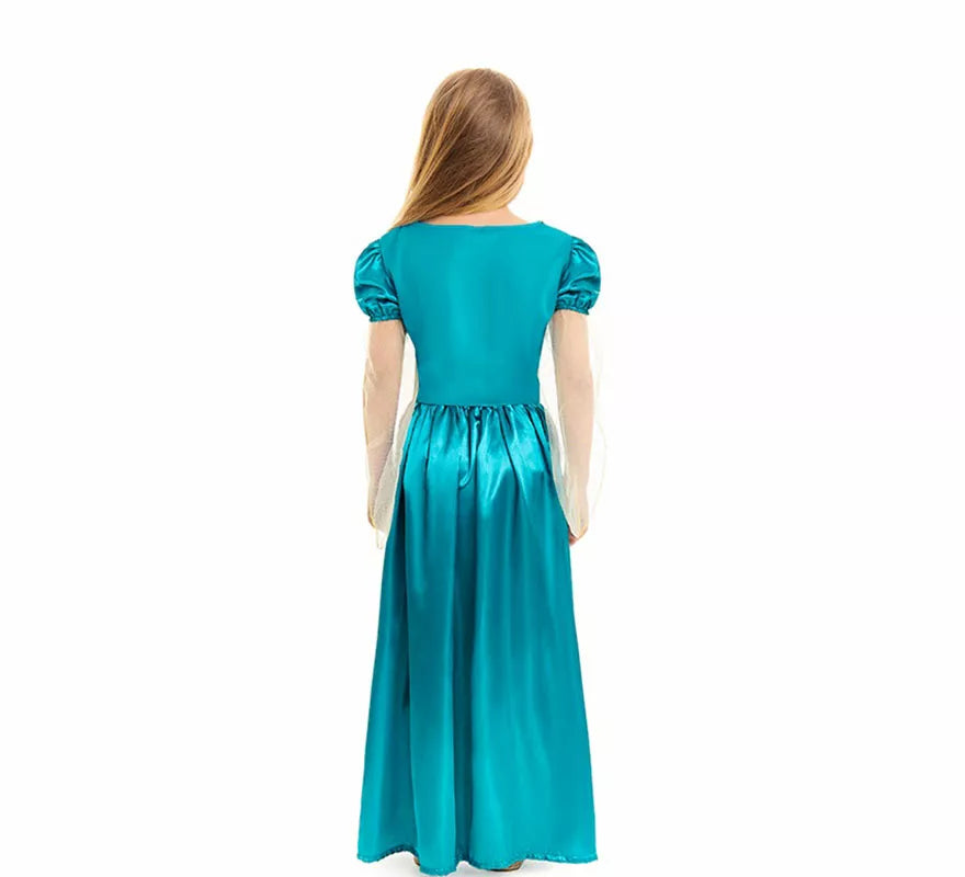 Disfraz de Princesa Medieval azul para niña