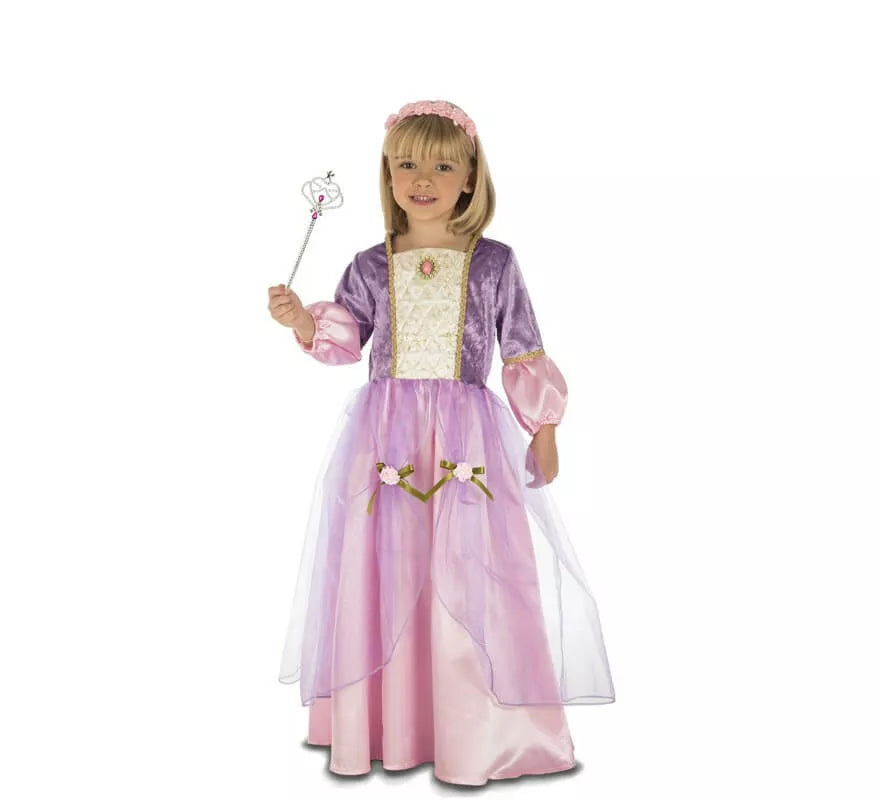 Translation missing: de.Disfraz de Princesa Medieval Morada para niña