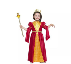 Rot und Gold mittelalterlichen Prinzessin Kostüm für ein Mädchen