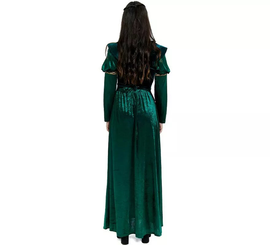 Translation missing: de.Disfraz de Princesa Medieval verde oscuro para mujer