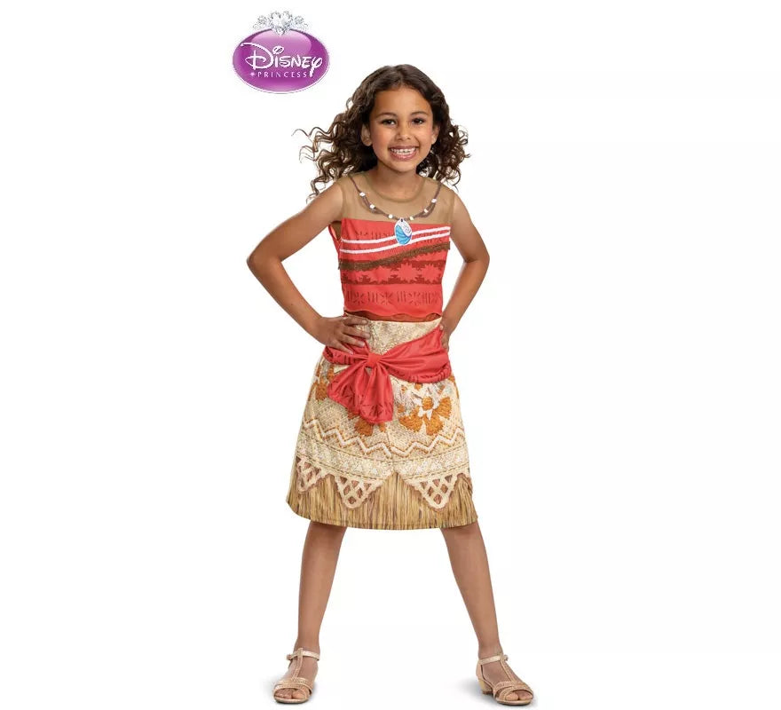 Translation missing: de.Disfraz de Princesa Moana Vaiana Clásica para niña
