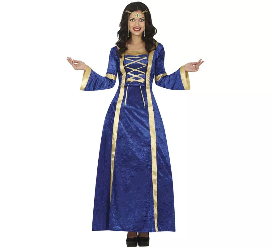 Translation missing: de.Disfraz de Princesa o Noble Medieval azul para mujer