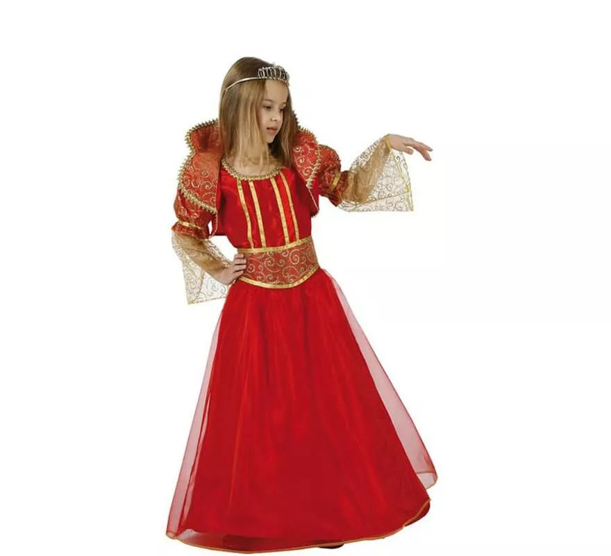 Translation missing: de.Disfraz de Princesa o Reina rojo para niñas
