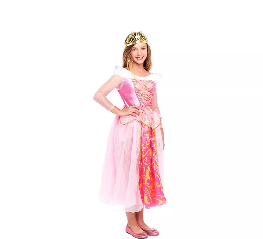 Translation missing: de.Disfraz de Princesa Rosa de Cuento para niña