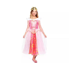 Märchenhaftes rosa Prinzessinnenkostüm für Mädchen