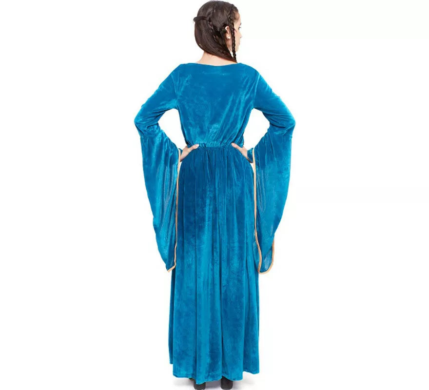 Translation missing: de.Disfraz de Princesa Vikinga o Medieval Azul para mujer
