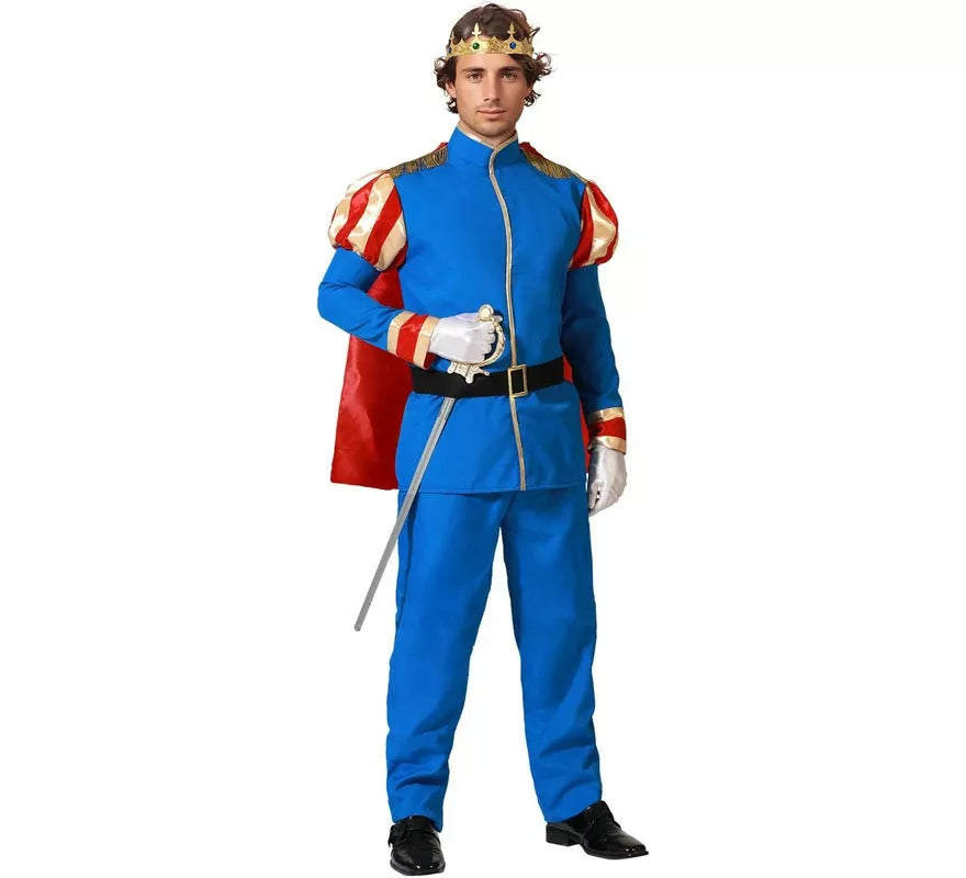 Disfraz de Príncipe azul con Capa para hombre