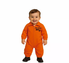 Orangefarbenes Gefangenenkostüm für Babys