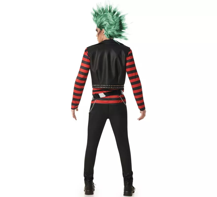 Translation missing: de.Disfraz de Punky a Rayas para hombre