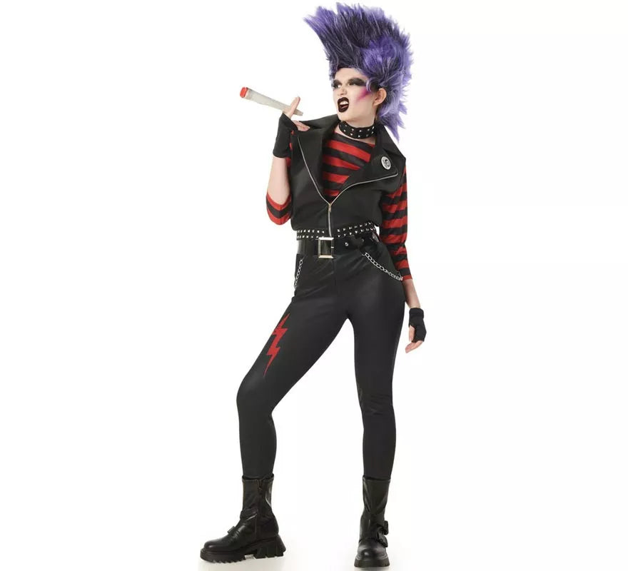 Translation missing: de.Disfraz de Punky a Rayas para mujer