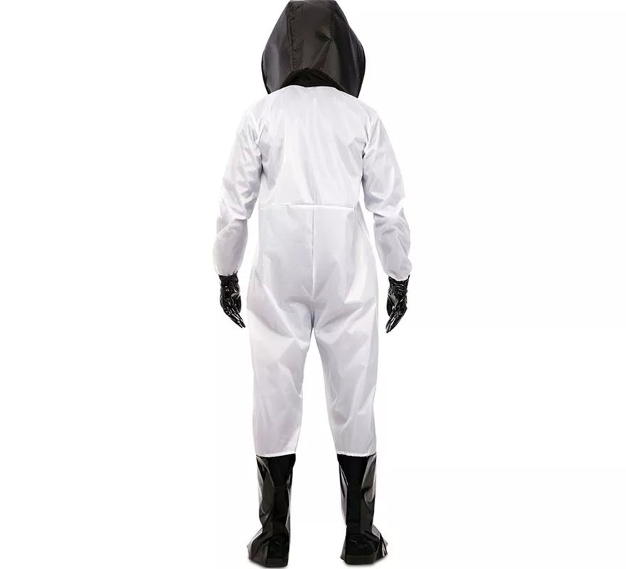 Disfraz de Químico en traje blanco y negro para hombre