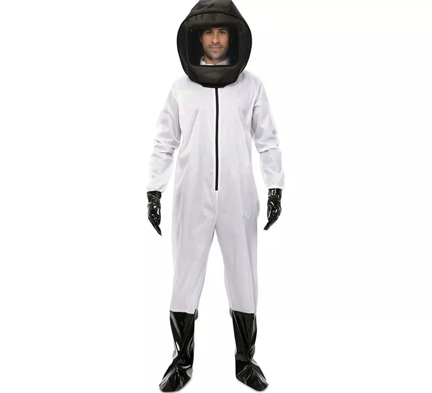 Translation missing: de.Disfraz de Químico en traje blanco y negro para hombre