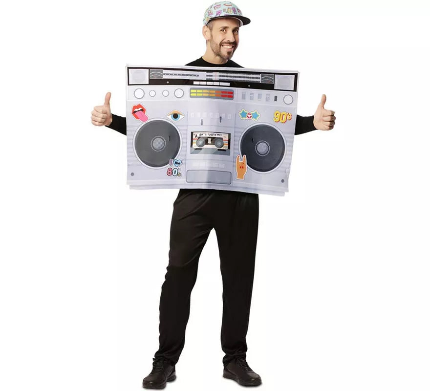 Disfraz de Radiocasete de los 80 para adultos