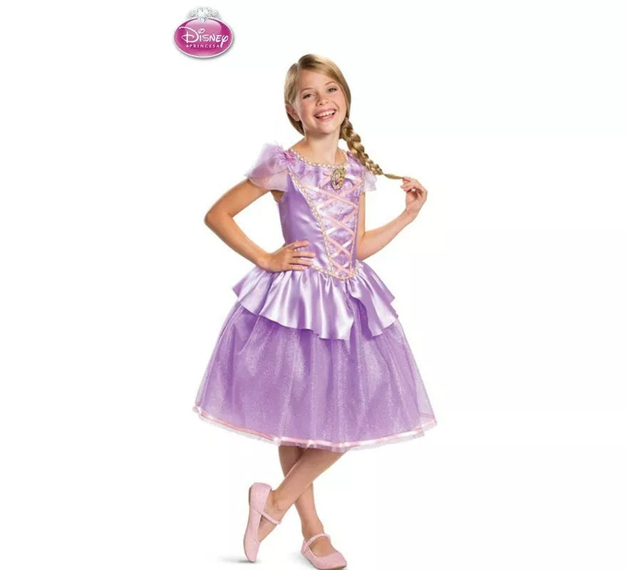 Translation missing: de.Disfraz de Rapunzel Disney Enredados Deluxe para niña