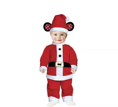 Kleine Maus Weihnachtsmannkostüm mit Gürtel für Babys