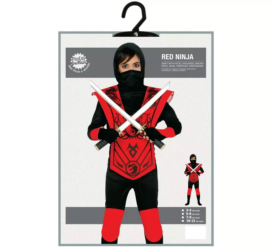 Disfraz de Red Ninja varias tallas