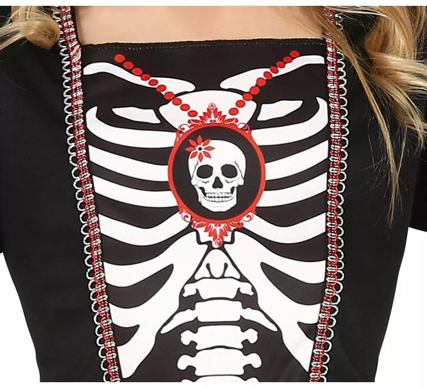 Translation missing: de.Disfraz de Reina Calavera Oscura para niña