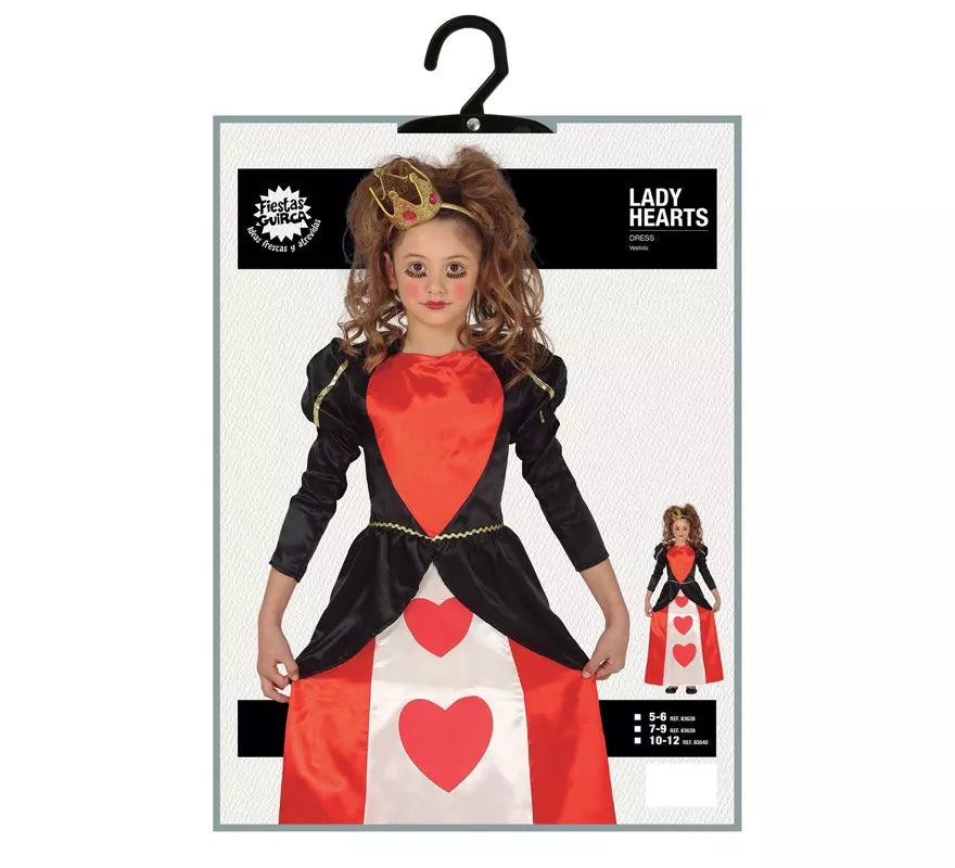Translation missing: de.Disfraz de Reina Corazones para niña