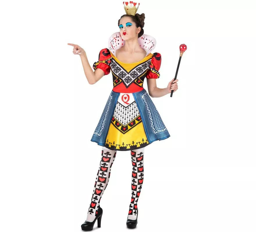 Translation missing: de.Disfraz de Reina de Corazones con medias para mujer