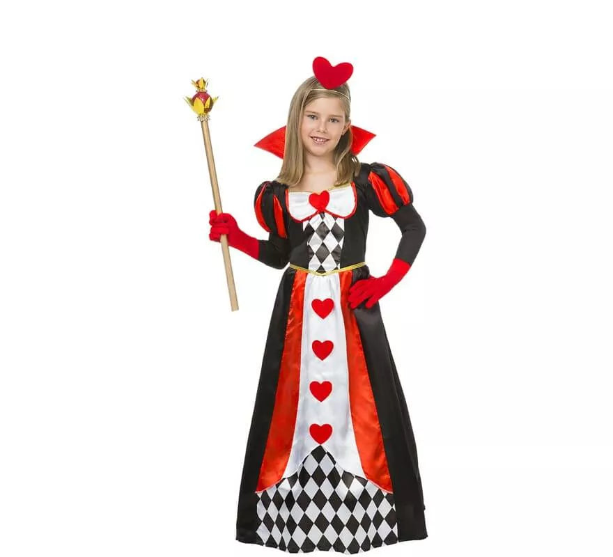 Translation missing: de.Disfraz de Reina de Corazones para niña
