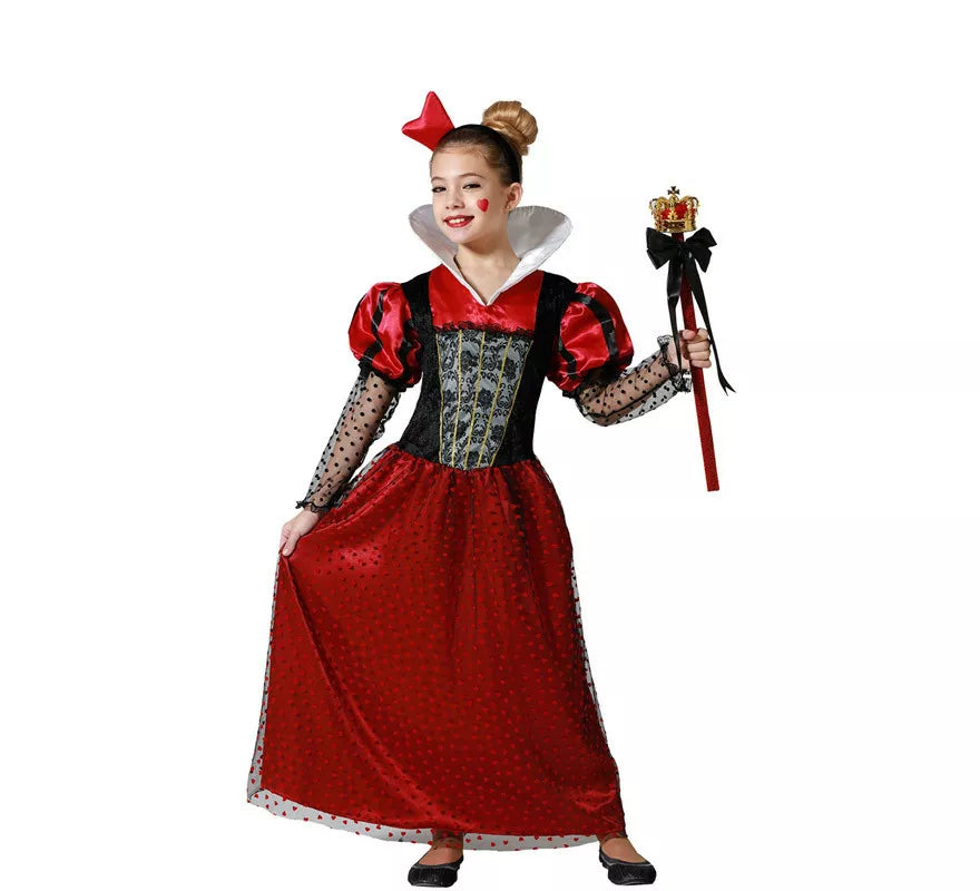 Translation missing: de.Disfraz de Reina de Corazones para niña