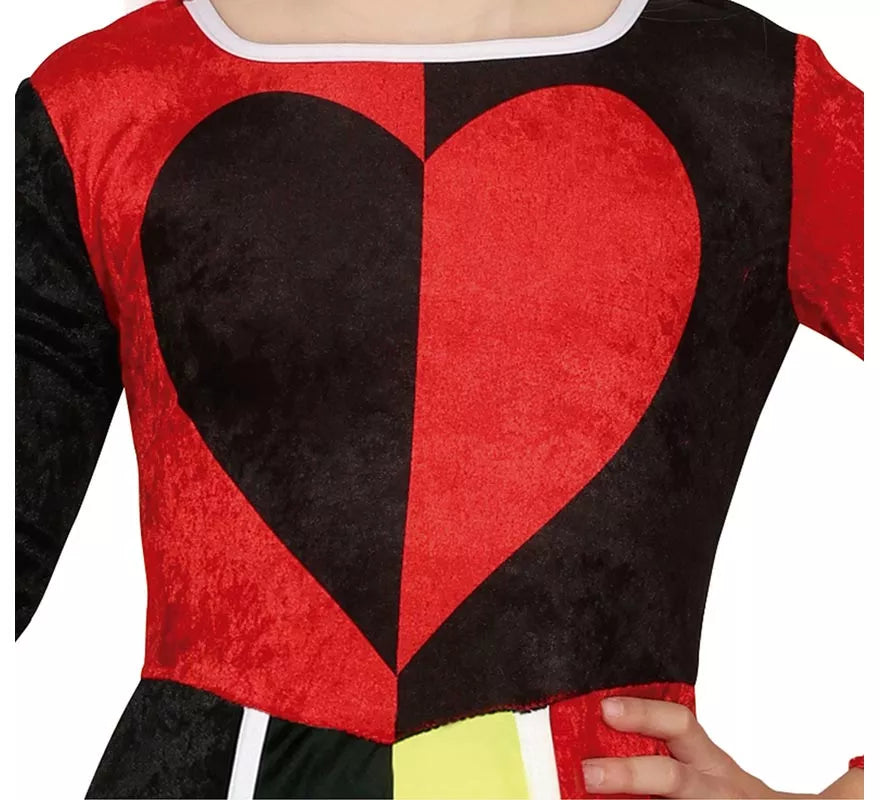Translation missing: de.Disfraz de Reina de Corazones rojo para niña