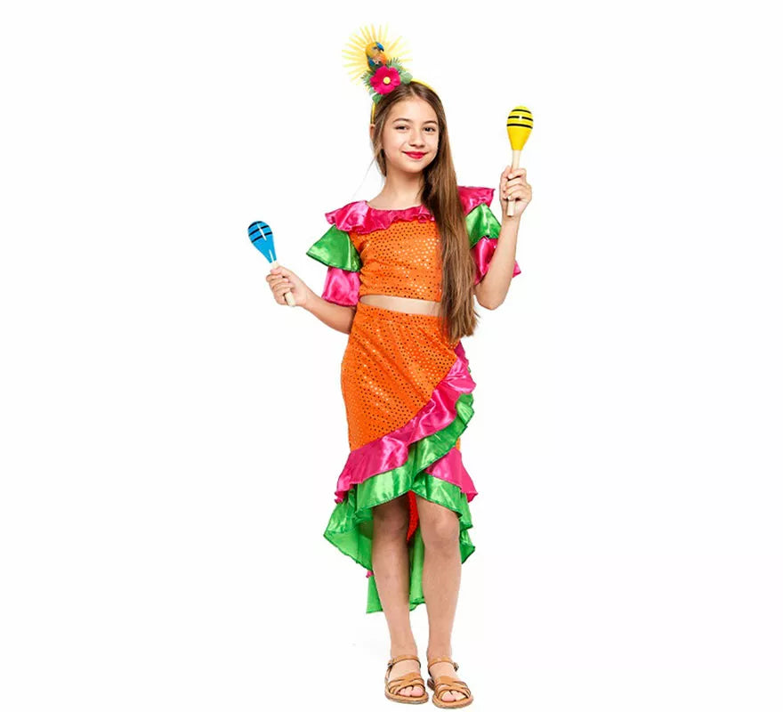 Translation missing: de.Disfraz de Reina de Samba para niña