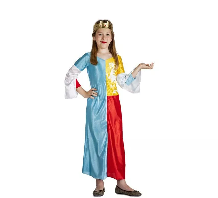 Translation missing: de.Disfraz de Reina Medieval para niña
