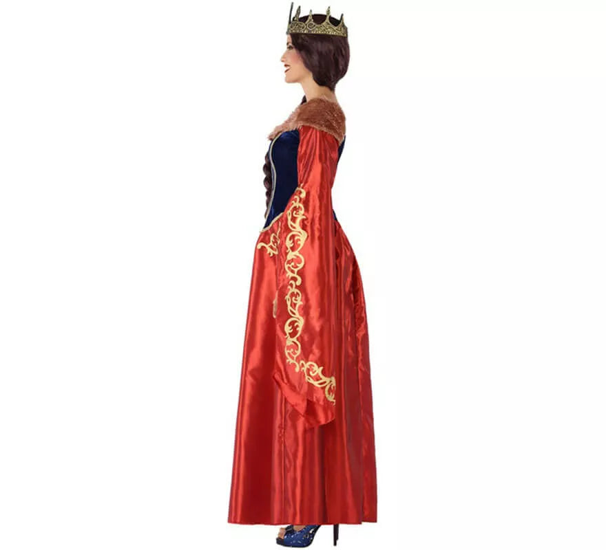 Translation missing: de.Disfraz de Reina Medieval Roja para mujer