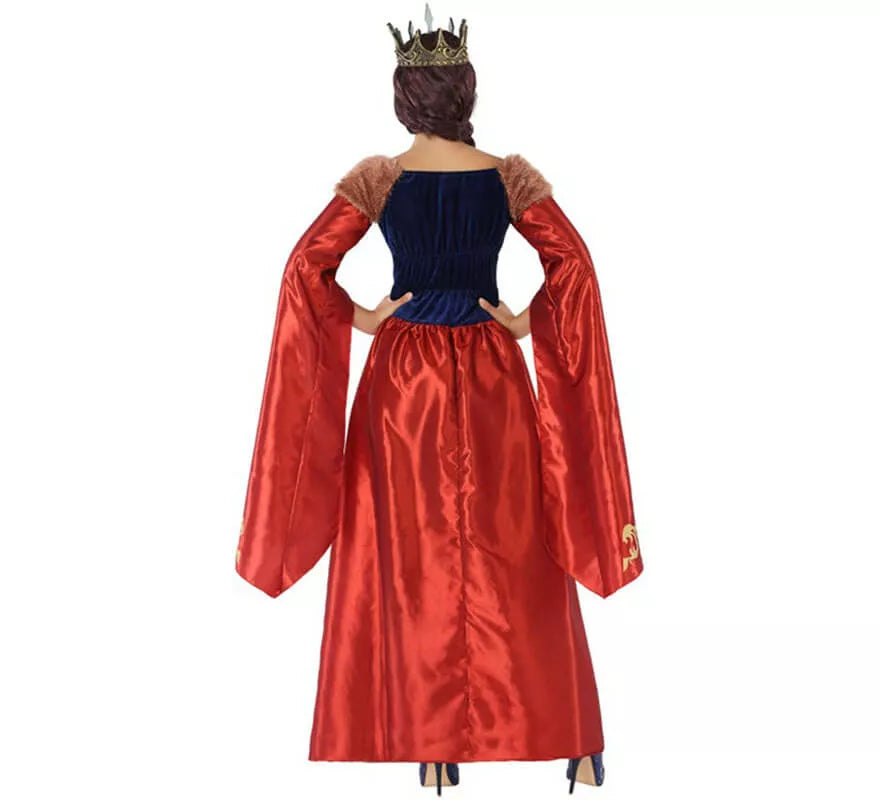 Disfraz de Reina Medieval Roja para mujer