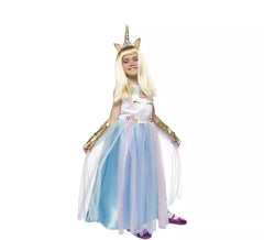 Farbenfrohes Unicorn Queen Kostüm für Mädchen
