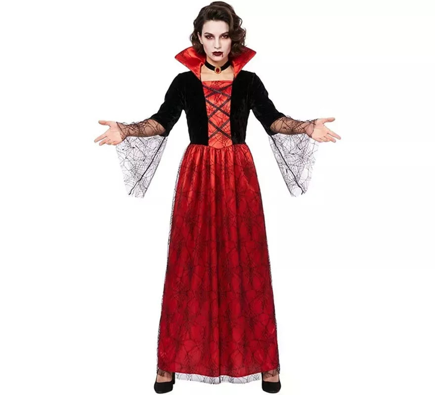 Translation missing: de.Disfraz de Reina Vampira antigua rojo para mujer