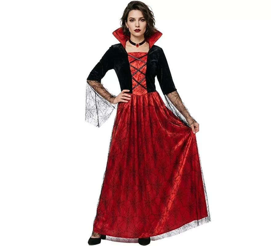 Translation missing: de.Disfraz de Reina Vampira antigua rojo para mujer