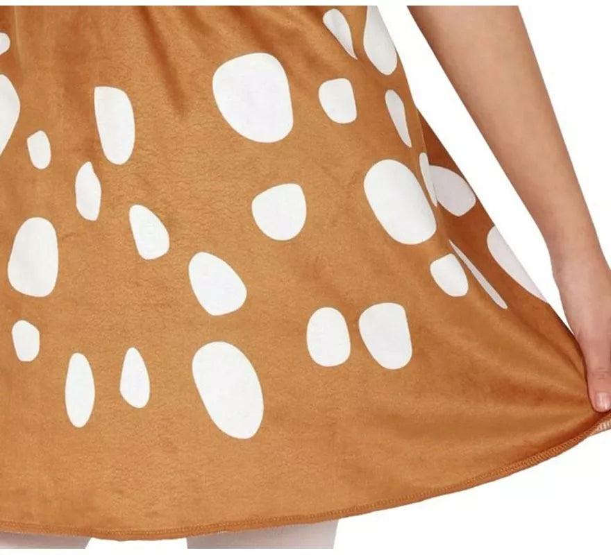 Translation missing: de.Disfraz de Reno blanco y marrón en vestido para niña