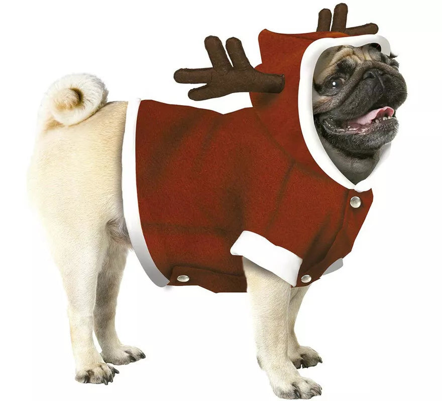 Translation missing: de.Disfraz de Reno de Papá Noel para perro