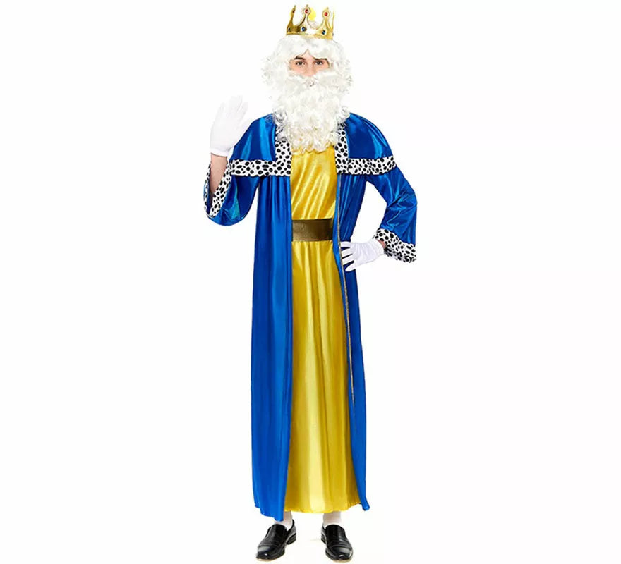 Translation missing: de.Disfraz de Rey Mago azul para hombre