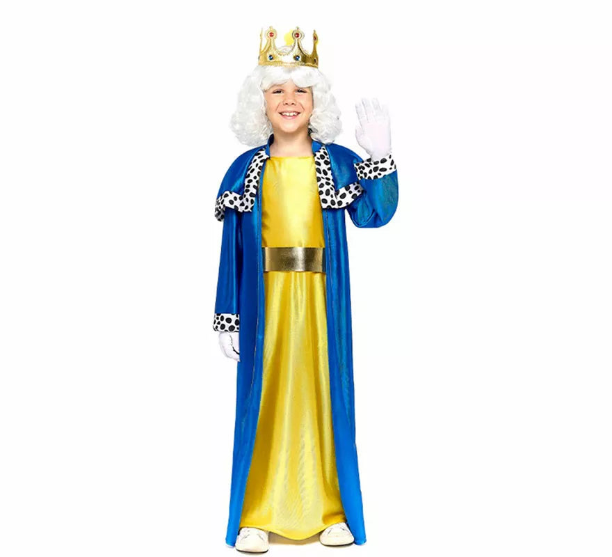 Translation missing: de.Disfraz de Rey Mago azul para niño