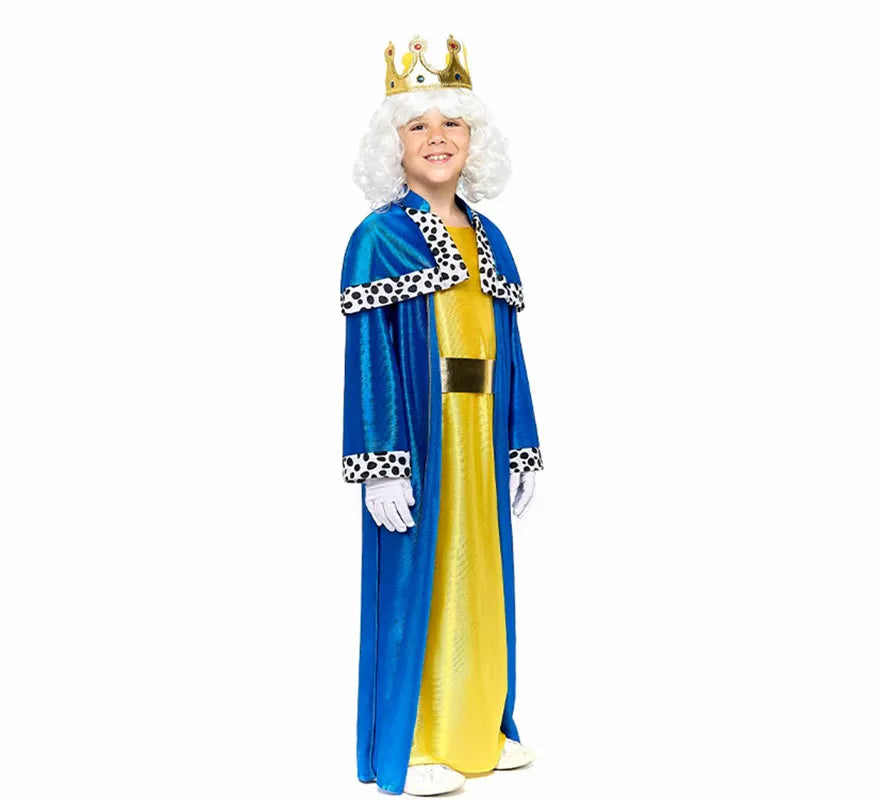 Translation missing: de.Disfraz de Rey Mago azul para niño