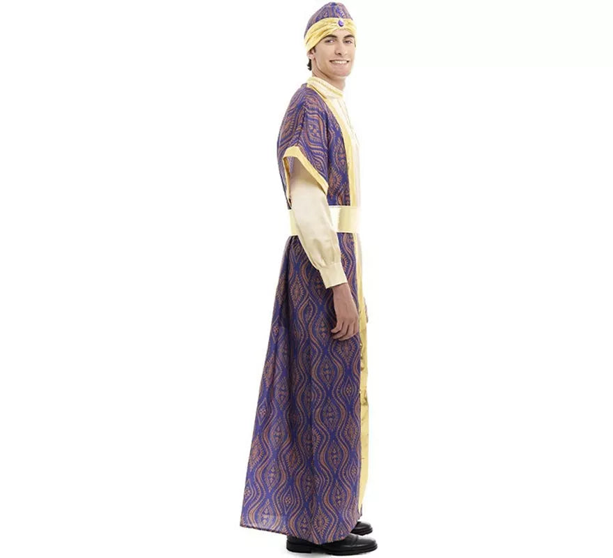 Translation missing: de.Disfraz de Rey Mago Baltasar morado para hombre