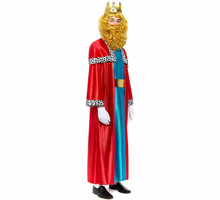 Translation missing: de.Disfraz de Rey Mago roja para hombre