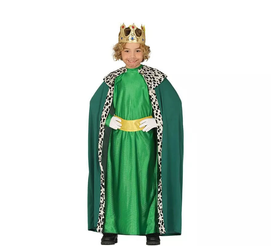 Translation missing: de.Disfraz de Rey Mago Verde para niño