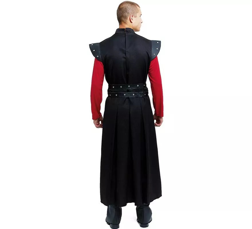 Disfraz de Rey Medieval negro con tachuelas para hombre