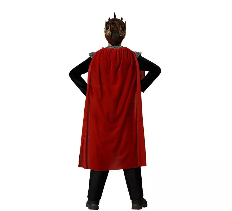 Translation missing: de.Disfraz de Rey Medieval rojo para niño